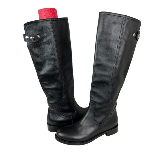 Napoleoni Italy Riding Style Boots Size 36 Black Leather Equestrian - Picture 9 of 12